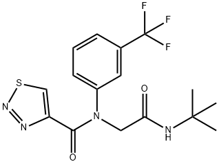 1,2,3-Thiadiazole-4-carboxamide,N-[2-[(1,1-dimethylethyl)amino]-2-oxoethyl]-N-[3-(trifluoromethyl)phenyl]-(9CI) 结构式