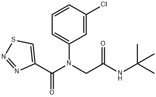 1,2,3-Thiadiazole-4-carboxamide,N-(3-chlorophenyl)-N-[2-[(1,1-dimethylethyl)amino]-2-oxoethyl]-(9CI) 结构式