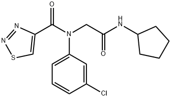 1,2,3-Thiadiazole-4-carboxamide,N-(3-chlorophenyl)-N-[2-(cyclopentylamino)-2-oxoethyl]-(9CI) 结构式