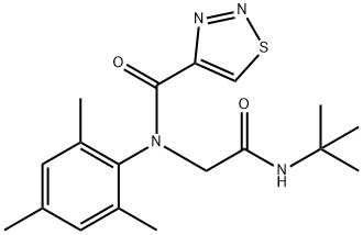 1,2,3-Thiadiazole-4-carboxamide,N-[2-[(1,1-dimethylethyl)amino]-2-oxoethyl]-N-(2,4,6-trimethylphenyl)-(9CI) 结构式