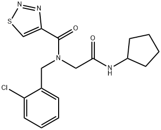 1,2,3-Thiadiazole-4-carboxamide,N-[(2-chlorophenyl)methyl]-N-[2-(cyclopentylamino)-2-oxoethyl]-(9CI) 结构式