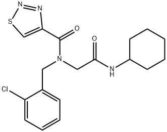 1,2,3-Thiadiazole-4-carboxamide,N-[(2-chlorophenyl)methyl]-N-[2-(cyclohexylamino)-2-oxoethyl]-(9CI) 结构式
