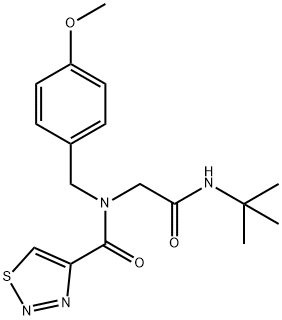 1,2,3-Thiadiazole-4-carboxamide,N-[2-[(1,1-dimethylethyl)amino]-2-oxoethyl]-N-[(4-methoxyphenyl)methyl]-(9CI) 结构式