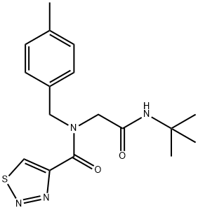 1,2,3-Thiadiazole-4-carboxamide,N-[2-[(1,1-dimethylethyl)amino]-2-oxoethyl]-N-[(4-methylphenyl)methyl]-(9CI) 结构式