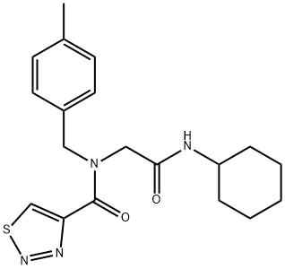 1,2,3-Thiadiazole-4-carboxamide,N-[2-(cyclohexylamino)-2-oxoethyl]-N-[(4-methylphenyl)methyl]-(9CI) 结构式