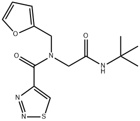 1,2,3-Thiadiazole-4-carboxamide,N-[2-[(1,1-dimethylethyl)amino]-2-oxoethyl]-N-(2-furanylmethyl)-(9CI) 结构式