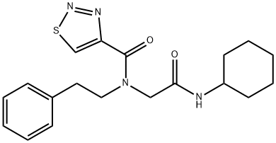 1,2,3-Thiadiazole-4-carboxamide,N-[2-(cyclohexylamino)-2-oxoethyl]-N-(2-phenylethyl)-(9CI) 结构式
