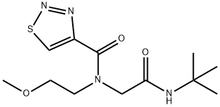 1,2,3-Thiadiazole-4-carboxamide,N-[2-[(1,1-dimethylethyl)amino]-2-oxoethyl]-N-(2-methoxyethyl)-(9CI) 结构式