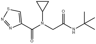1,2,3-Thiadiazole-4-carboxamide,N-cyclopropyl-N-[2-[(1,1-dimethylethyl)amino]-2-oxoethyl]-(9CI) 结构式