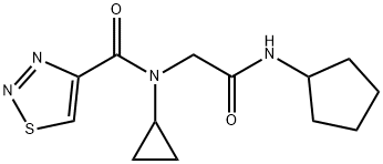 1,2,3-Thiadiazole-4-carboxamide,N-[2-(cyclopentylamino)-2-oxoethyl]-N-cyclopropyl-(9CI) 结构式