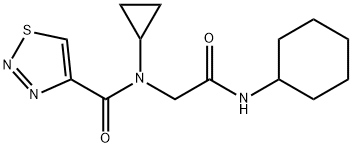 1,2,3-Thiadiazole-4-carboxamide,N-[2-(cyclohexylamino)-2-oxoethyl]-N-cyclopropyl-(9CI) 结构式