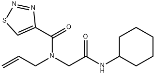 1,2,3-Thiadiazole-4-carboxamide,N-[2-(cyclohexylamino)-2-oxoethyl]-N-2-propenyl-(9CI) 结构式