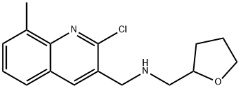 3-Quinolinemethanamine,2-chloro-8-methyl-N-[(tetrahydro-2-furanyl)methyl]-(9CI) 结构式