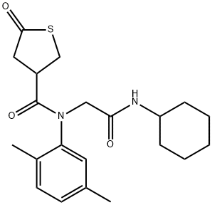 3-Thiophenecarboxamide,N-[2-(cyclohexylamino)-2-oxoethyl]-N-(2,5-dimethylphenyl)tetrahydro-5-oxo-(9CI) 结构式