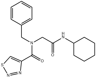 1,2,3-Thiadiazole-4-carboxamide,N-[2-(cyclohexylamino)-2-oxoethyl]-N-(phenylmethyl)-(9CI) 结构式