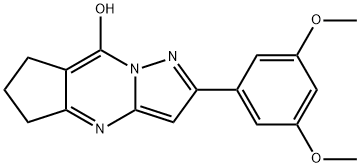 5H-Cyclopenta[d]pyrazolo[1,5-a]pyrimidin-8-ol,2-(3,5-dimethoxyphenyl)-6,7-dihydro-(9CI) 结构式