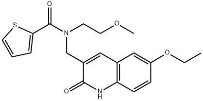 2-Thiophenecarboxamide,N-[(6-ethoxy-1,2-dihydro-2-oxo-3-quinolinyl)methyl]-N-(2-methoxyethyl)-(9CI) 结构式