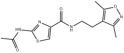 4-Thiazolecarboxamide,2-(acetylamino)-N-[2-(3,5-dimethyl-4-isoxazolyl)ethyl]-(9CI) 结构式