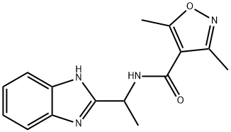 4-Isoxazolecarboxamide,N-[1-(1H-benzimidazol-2-yl)ethyl]-3,5-dimethyl-(9CI) 结构式