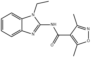 4-Isoxazolecarboxamide,N-(1-ethyl-1H-benzimidazol-2-yl)-3,5-dimethyl-(9CI) 结构式