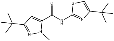 1H-Pyrazole-5-carboxamide,3-(1,1-dimethylethyl)-N-[4-(1,1-dimethylethyl)-2-thiazolyl]-1-methyl-(9CI) 结构式
