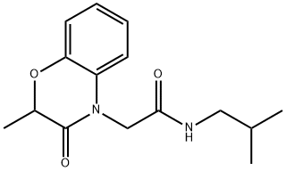 4H-1,4-Benzoxazine-4-acetamide,2,3-dihydro-2-methyl-N-(2-methylpropyl)-3-oxo-(9CI) 结构式