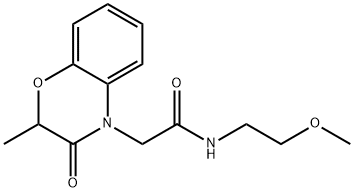 4H-1,4-Benzoxazine-4-acetamide,2,3-dihydro-N-(2-methoxyethyl)-2-methyl-3-oxo-(9CI) 结构式