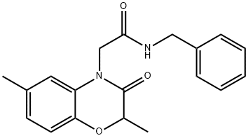 4H-1,4-Benzoxazine-4-acetamide,2,3-dihydro-2,6-dimethyl-3-oxo-N-(phenylmethyl)-(9CI) 结构式