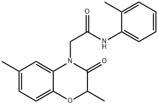4H-1,4-Benzoxazine-4-acetamide,2,3-dihydro-2,6-dimethyl-N-(2-methylphenyl)-3-oxo-(9CI) 结构式