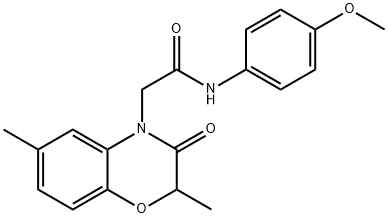 4H-1,4-Benzoxazine-4-acetamide,2,3-dihydro-N-(4-methoxyphenyl)-2,6-dimethyl-3-oxo-(9CI) 结构式