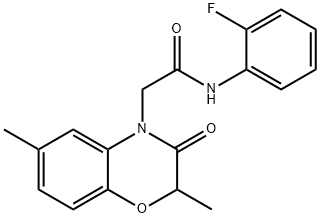 4H-1,4-Benzoxazine-4-acetamide,N-(2-fluorophenyl)-2,3-dihydro-2,6-dimethyl-3-oxo-(9CI) 结构式