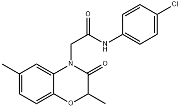 4H-1,4-Benzoxazine-4-acetamide,N-(4-chlorophenyl)-2,3-dihydro-2,6-dimethyl-3-oxo-(9CI) 结构式