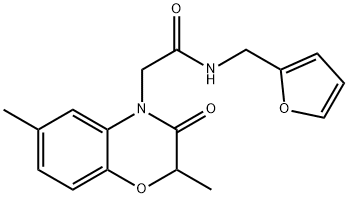 4H-1,4-Benzoxazine-4-acetamide,N-(2-furanylmethyl)-2,3-dihydro-2,6-dimethyl-3-oxo-(9CI) 结构式