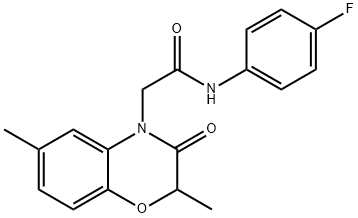 4H-1,4-Benzoxazine-4-acetamide,N-(4-fluorophenyl)-2,3-dihydro-2,6-dimethyl-3-oxo-(9CI) 结构式