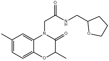 4H-1,4-Benzoxazine-4-acetamide,2,3-dihydro-2,6-dimethyl-3-oxo-N-[(tetrahydro-2-furanyl)methyl]-(9CI) 结构式