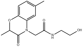 4H-1,4-Benzoxazine-4-acetamide,2,3-dihydro-N-(2-hydroxyethyl)-2,6-dimethyl-3-oxo-(9CI) 结构式