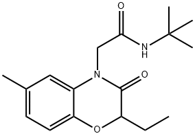 4H-1,4-Benzoxazine-4-acetamide,N-(1,1-dimethylethyl)-2-ethyl-2,3-dihydro-6-methyl-3-oxo-(9CI) 结构式