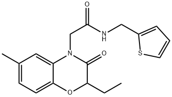 4H-1,4-Benzoxazine-4-acetamide,2-ethyl-2,3-dihydro-6-methyl-3-oxo-N-(2-thienylmethyl)-(9CI) 结构式