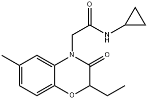 4H-1,4-Benzoxazine-4-acetamide,N-cyclopropyl-2-ethyl-2,3-dihydro-6-methyl-3-oxo-(9CI) 结构式