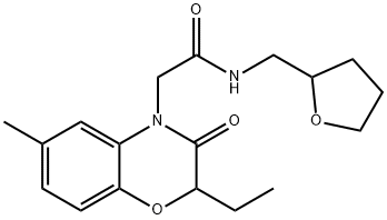 4H-1,4-Benzoxazine-4-acetamide,2-ethyl-2,3-dihydro-6-methyl-3-oxo-N-[(tetrahydro-2-furanyl)methyl]-(9CI) 结构式