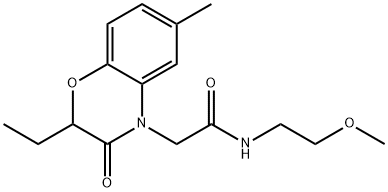 4H-1,4-Benzoxazine-4-acetamide,2-ethyl-2,3-dihydro-N-(2-methoxyethyl)-6-methyl-3-oxo-(9CI) 结构式