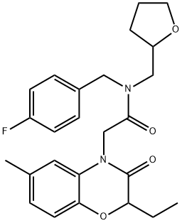 4H-1,4-Benzoxazine-4-acetamide,2-ethyl-N-[(4-fluorophenyl)methyl]-2,3-dihydro-6-methyl-3-oxo-N-[(tetrahydro-2-furanyl)methyl]-(9CI)|