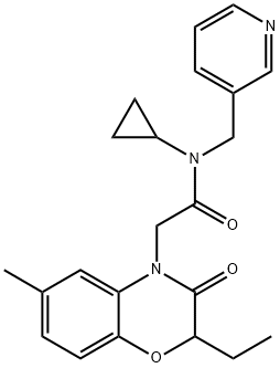 4H-1,4-Benzoxazine-4-acetamide,N-cyclopropyl-2-ethyl-2,3-dihydro-6-methyl-3-oxo-N-(3-pyridinylmethyl)-(9CI) 结构式