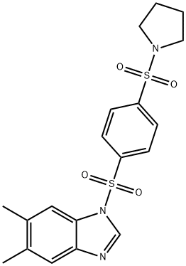 1H-Benzimidazole,5,6-dimethyl-1-[[4-(1-pyrrolidinylsulfonyl)phenyl]sulfonyl]-(9CI) 结构式