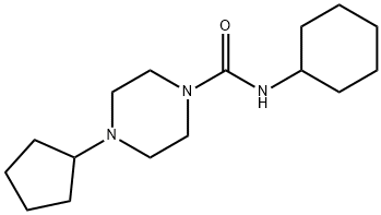 1-Piperazinecarboxamide,N-cyclohexyl-4-cyclopentyl-(9CI) 结构式