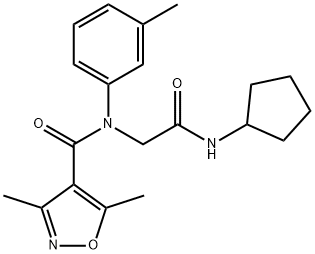 4-Isoxazolecarboxamide,N-[2-(cyclopentylamino)-2-oxoethyl]-3,5-dimethyl-N-(3-methylphenyl)-(9CI) 结构式