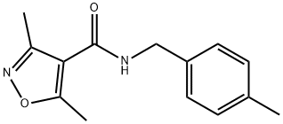 4-Isoxazolecarboxamide,3,5-dimethyl-N-[(4-methylphenyl)methyl]-(9CI) 结构式