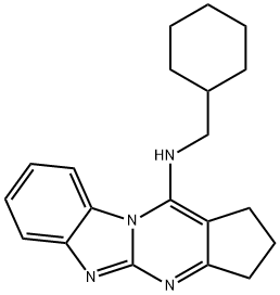1H-Cyclopenta[4,5]pyrimido[1,2-a]benzimidazol-11-amine,N-(cyclohexylmethyl)-2,3-dihydro-(9CI) 结构式