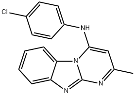 Pyrimido[1,2-a]benzimidazol-4-amine, N-(4-chlorophenyl)-2-methyl- (9CI) 结构式