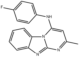 Pyrimido[1,2-a]benzimidazol-4-amine, N-(4-fluorophenyl)-2-methyl- (9CI) 结构式